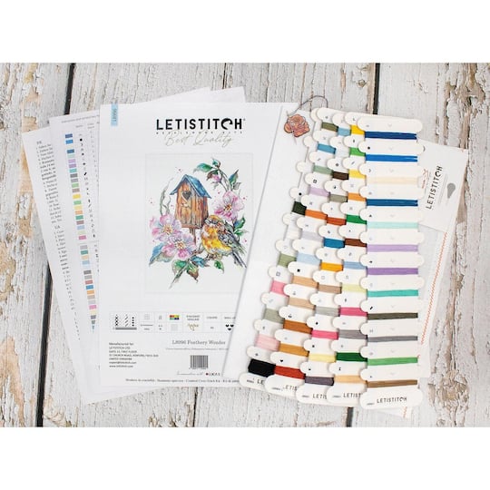 LetiStitch Feathery Wonder Counted Cross Stitch Kit